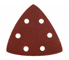 Extol- Premium Schleifpapier Delta 93mm | P80 | 6 Löcher | Befestigung: Klettverschluss | 20 Stk