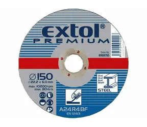 Extol- Premium Schleifscheibe für Stahl 150x6,0x22,2mm 