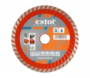 Extol- Premium Turbo Diamanttrennscheibe 180x22,2mm / Trocken- und Nassschnitt 