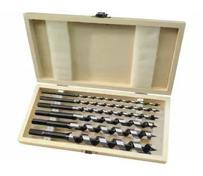 Extol- Premium Serpentinenbohrer für Holz 6er-Set / Sechskantschaft / im Holzetui 