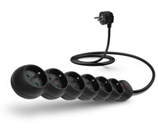 Connect IT CES-1015-BK Verlängerungskabel 230V schwarz / 5m / 6 Steckdosen / Schalter 