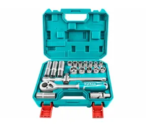 TOTAL-TOOLS Industrial Innensechskantsatz 20-teilig / 1,2" / CR-V(50BV30) / wärmegehärtet 