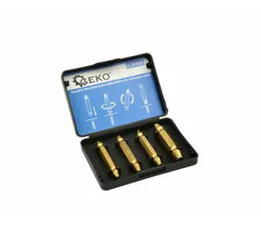 GEKO Satz doppelseitiger Ausdreher für abgebrochene Schrauben 4-tlg