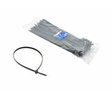 GEKO Spannbänder schwarz mit UV-Filter 200x7,6mm 100 Stk 