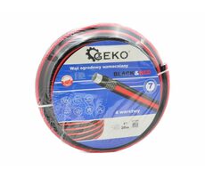 GEKO Verstärkter Gartenschlauch SCHWARZ&ROT 1" 20m für Wasser 4-lagig 