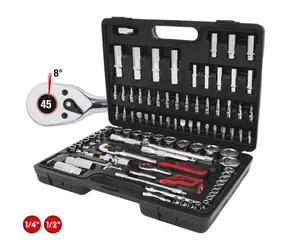 KS Tools CHROMEplus Schraubenschlüsselsatz 1/4" + 1/2" 96-tlg