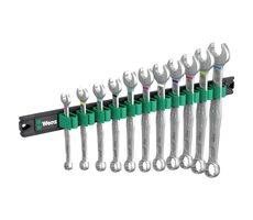 Wera 9640 Magnetleiste 6003 Joker 1 / Maul- und Ringschlüsselsatz / 11-teilig