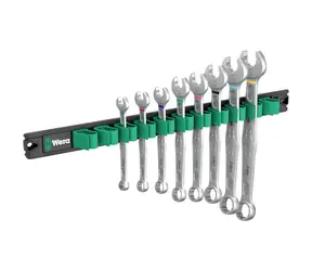 Wera 9642 Magnetleiste 6003 Joker Imperial 1 / Ring- und Maulschlüsselsatz / 8-teilig