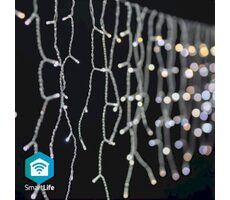 Nedis Weihnachtsbeleuchtung SmartLife / Eiszapfen / WLAN / Warm- bis Kaltweiß / 400 LEDs / 8,00 m / Android & iOS