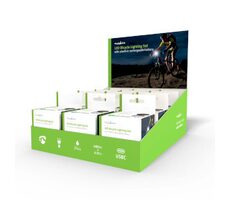 Nedis Fahrradlicht / Batteriebetrieben / 5 V DC / 3 W / Batterien enthalten / Wiederaufladbar / 400 lm / 4,5 lm / 100 m / 110 °