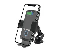 TechniSat Smartcharge 2 Autotelefon-Ladehalterung schwarz / 65-100 mm / für Gitter / für Glas / Qi / USB-C / 10W