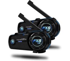 Fodsports FX8 Air Intercom für Motorräder 2 Stück / Reichweite 1000 m / 300h / IP65