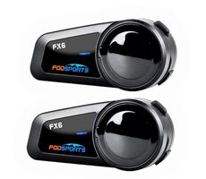 Fodsports FX6 Motorrad-Gegensprechanlage 2 Stück / Dosha 1000 m / 200h / IP65