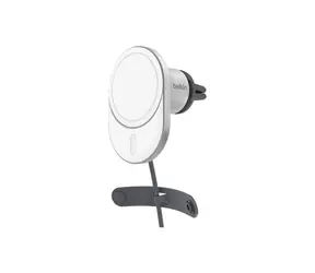 Belkin BOOST CHARGE Qi2 Magnethalterung mit Kfz-Ladefunktion, grau / 15 W / ohne Netzteil