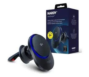 3mk HARDY AeroCharger Autohandyhalterung mit 15W MPP Qi2 Induktionsladegerät, schwarz