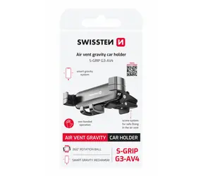 Unverpackt - Swissten S-GRIP G3-AV4 Schwerkraft-Handyhalterung für Autolüftung schwarz / unverpackt