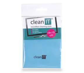 Clean IT Mikrofaser-Reinigungstuch (19x19cm) blau