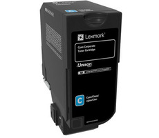 Lexmark 74C20CE Corporate Mehrweg-Tonerkartusche blau für CS720&CS725&CX725 / 3000 Seiten