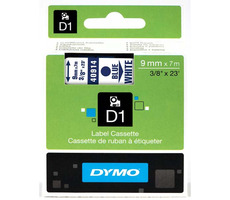 Dymo -Klebeband D1 9 mm x 7 m blau auf weiß