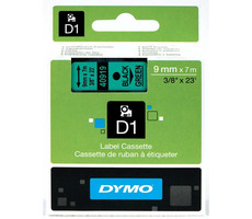 Dymo -Klebeband D1, 9 mm x 7 m, Schwarz auf Grün