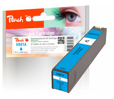 Peach wiederaufbereitete alternative Patrone HP 981A (J3M68A) blau / neuer Chip