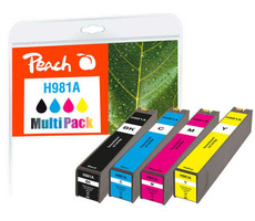 Peach wiederaufbereitete alternative Patrone HP 981A MultiPack / neuer Chip