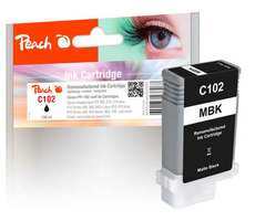 Peach wiederaufbereitete Alternativpatrone Canon PFI-102 (29952626) mattschwarz / 130 ml / neuer Chip