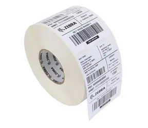 ZEBRA Z-Select 2000T Selbstklebeetiketten TT 51 x 25 mm (8 Rollen) / Durchm. Rolle 127mm / Durchm. Hülsen 25,4 mm / 2580 Stück / 8 Rollen