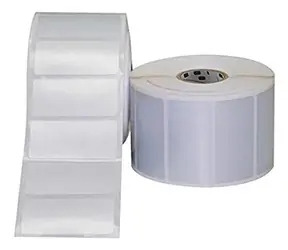 ZEBRA Z-Ultimate 3000T PE-Etiketten 38 x 19 mm (12 Rollen) / Rolle 127 mm / 1 Zoll / Silber / 3720 Stück / 12 Rollen