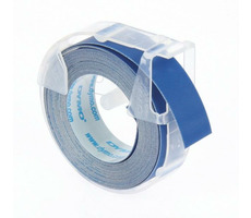 Dymo S0898140 Original Etikettendruckerband 9 mm x 3M / weißer Druck / blauer Hintergrund / 3D