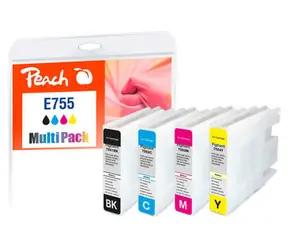 Peach 755XL kompatible Kartusche MultiPack / für WorkForce Pro WF-8090 DW Serie / 1x130 & 3x70ml