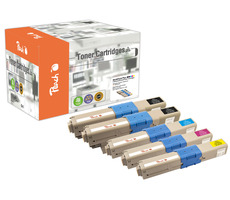 Peach Remanufactured Alternativtoner OKI C332 MultiPack PLUS / für C332 / 5x1500 Seiten