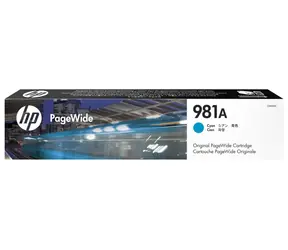 Original HP Tintenpatrone 981A blau / für HP PageWide Enterprise Color 556dn & 556xh / 70 ml