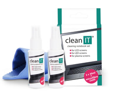 Clean IT Reinigungslösung für Notebooks mit Tuch / 2x30ml