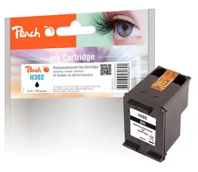 Peach F6U66A kompatible Patrone 302 schwarz / DeskJet 1110 2130 / 6 ml