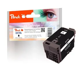 Peach T2711 Alternativ-Tintenpatrone schwarz / 27XL / für Epson WF-3620 / 20 ml