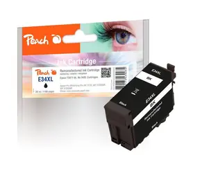 Peach kompatible Patrone Epson 34XL schwarz / für WF-3720 und WF-3725 / 20 ml