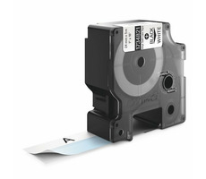 Dymo Original-Etikettendruckerband 24 mm x 5,5 m (weißer Hintergrund) / schwarzer Druck / RHINO