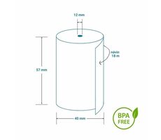 Thermoscheibe 57x40/12mm/18m verpackt zu 10 Stück