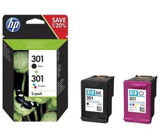 HP 301 (N9J72AE) Tintenpatrone Multipack CMYK / für HP Deskjet 1050A & 1510 & 2050 & 2050A / 3ml