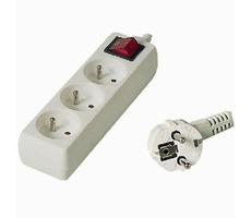 PremiumCord Verlängerungskabel 230V 3M 3z.+Schalter