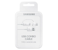 Samsung Verbindungskabel von USB auf Micro-USB oder USB Typ C weiß