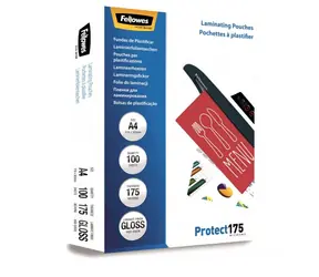 Fellowes A4 175 mic / Laminierfolie / 100 Stück / glänzend