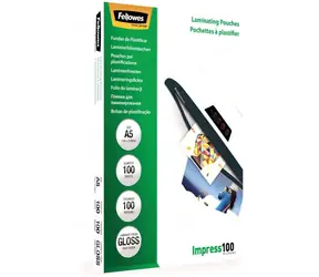 Fellowes A5 100 mic / Laminierfolie / 100 Stück / glänzend