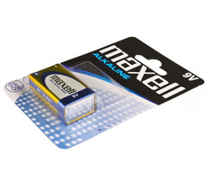 Nicht wiederaufladbare Maxell Alkaline-Batterie 9 V / 1 Stück / Blister