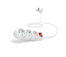 Connect IT Verlängerungskabel 230V 3 Steckdosen 1,5 ms mit Schalter weiß