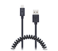 Connect IT Wirez Apple Lightning - USB-Spiralflexkabel 1,2 m schwarz