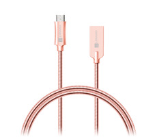 Connect IT Wirez Steel Knight Micro USB - USB 1 m metallic rosa-gold