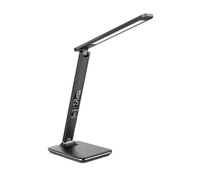 Solight WO45-B LED-Tischleuchte mit Display 9W schwarz