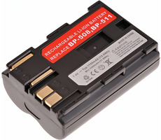 T6 Power Akku Canon BP-508 / BP-511 / BP-511A / BP-512 / BP-514 / 1700mAh / braun